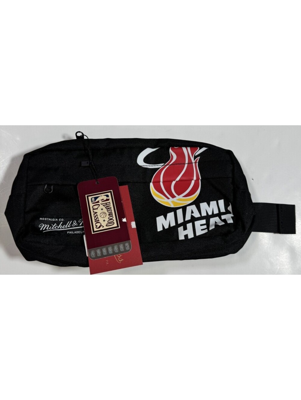 Mitchell & Ness Black Miami Heat NBA Hardwood Classics Fanny Pack NWT